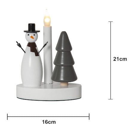Christmas Joy lysestake 16 cm - hvit - Innredning - Julepynt & helgedekorasjon - Julepynt & juledekorasjon