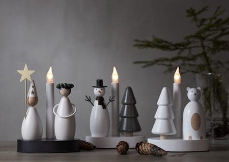 Christmas Joy lysestake 16 cm - hvit - Innredning - Julepynt & helgedekorasjon - Julepynt & juledekorasjon