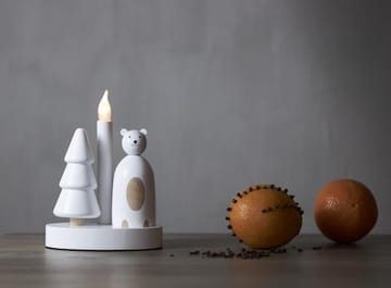 Christmas Joy lysestake 16 cm - hvit - Innredning - Julepynt & helgedekorasjon - Julepynt & juledekorasjon