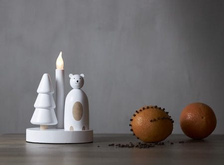Christmas Joy lysestake 16 cm - hvit - Innredning - Julepynt & helgedekorasjon - Julepynt & juledekorasjon