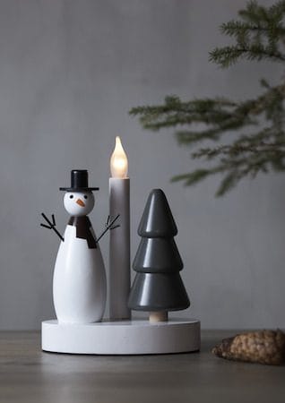 Christmas Joy lysestake 16 cm - hvit - Innredning - Julepynt & helgedekorasjon - Julepynt & juledekorasjon