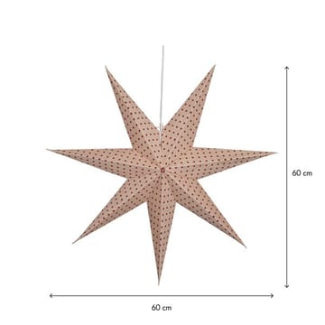 Cotton papirstjerne 60 cm - beige med røde prikker - Innredning - Julepynt & helgedekorasjon - Julepynt & juledekorasjon