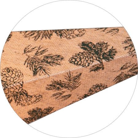 Cotton papirstjerne 60 cm - beige med grønt kongle- og granbarnålsmønster - Innredning - Julepynt & helgedekorasjon - Julepynt & juledekorasjon