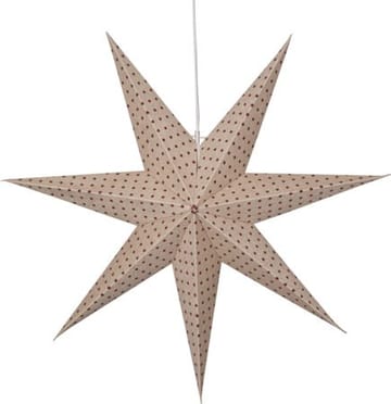 Cotton papirstjerne 60 cm - beige med røde prikker - Innredning - Julepynt & helgedekorasjon - Julepynt & juledekorasjon