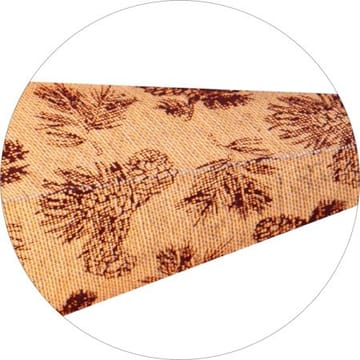 Cotton papirstjerne 60 cm - beige med rødt kongle- og granbarnålsmønster - Innredning - Julepynt & helgedekorasjon - Julepynt & juledekorasjon