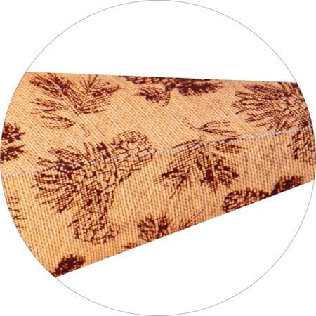 Cotton papirstjerne 60 cm - beige med rødt kongle- og granbarnålsmønster - Innredning - Julepynt & helgedekorasjon - Julepynt & juledekorasjon