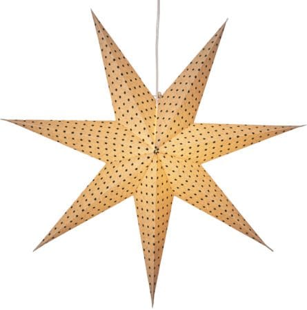 Cotton papirstjerne 60 cm - beige med grønne prikker - Innredning - Julepynt & helgedekorasjon - Julepynt & juledekorasjon
