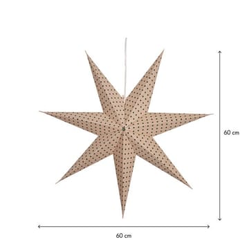 Cotton papirstjerne 60 cm - beige med grønne prikker - Innredning - Julepynt & helgedekorasjon - Julepynt & juledekorasjon