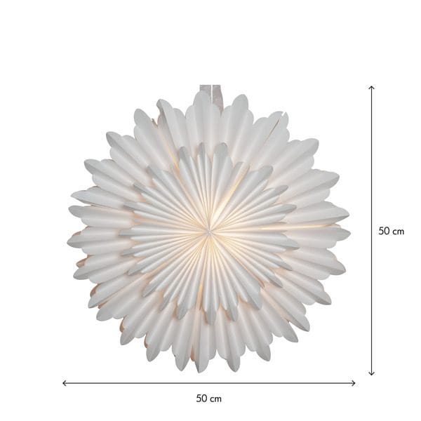 Crystal papirstjerne 50 cm - hvit - Innredning - Julepynt & helgedekorasjon - Julepynt & juledekorasjon