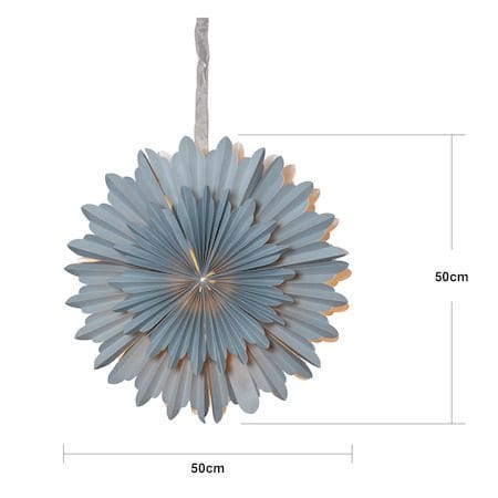 Crystal papirstjerne 50 cm - isblå - Innredning - Julepynt & helgedekorasjon - Julepynt & juledekorasjon