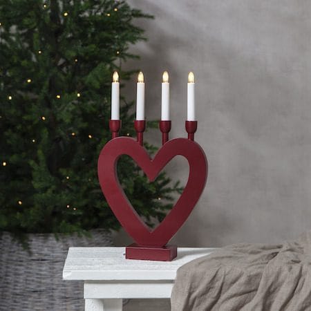 Dala lysestake 27 cm - rød - Innredning - Julepynt & helgedekorasjon - Julepynt & juledekorasjon
