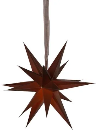 December papirstjerne 55 cm, brun