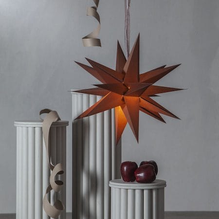 December papirstjerne 55 cm - brun - Innredning - Julepynt & helgedekorasjon - Julepynt & juledekorasjon