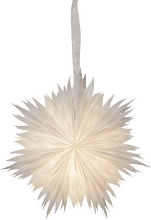 Dis papirstjerne 45 cm - hvit