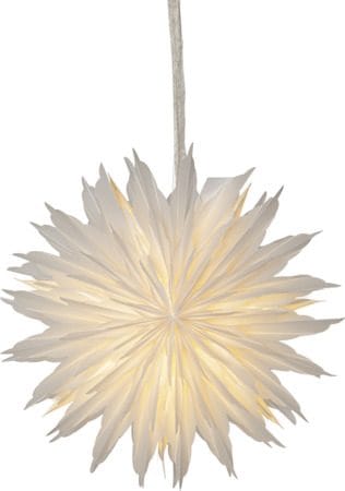 Dis papirstjerne 40 cm, hvit