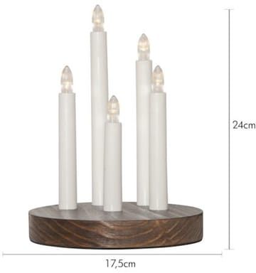 Doris lysestake 17,5 cm - brun - Innredning - Julepynt & helgedekorasjon - Julepynt & juledekorasjon