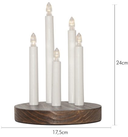 Doris lysestake 17,5 cm - brun - Innredning - Julepynt & helgedekorasjon - Julepynt & juledekorasjon