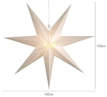 Dot papirstjerne 100 cm - hvit - Innredning - Julepynt & helgedekorasjon - Julepynt & juledekorasjon