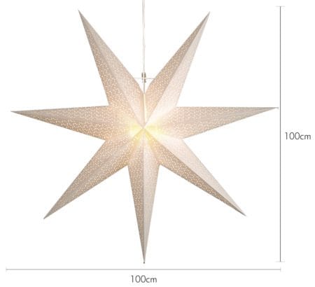 Dot papirstjerne 100 cm - hvit - Innredning - Julepynt & helgedekorasjon - Julepynt & juledekorasjon
