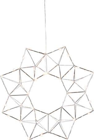 Edge krans med belysning 40 cm - krom - Innredning - Julepynt & helgedekorasjon - Julepynt & juledekorasjon