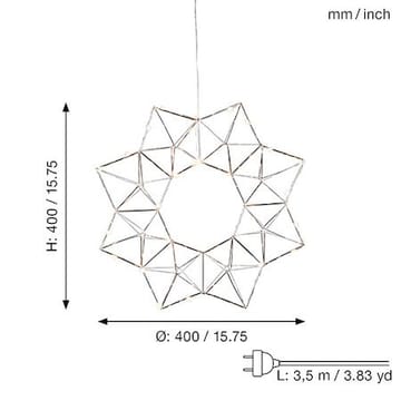 Edge krans med belysning 40 cm - krom - Innredning - Julepynt & helgedekorasjon - Julepynt & juledekorasjon
