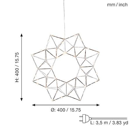 Edge krans med belysning 40 cm - krom - Innredning - Julepynt & helgedekorasjon - Julepynt & juledekorasjon