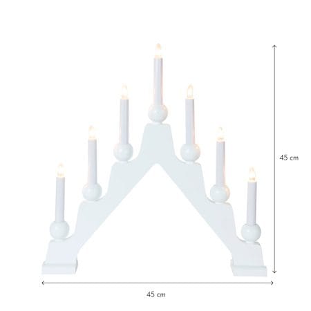 Emma Lysestake 45 cm - hvit - Innredning - Julepynt & helgedekorasjon - Julepynt & juledekorasjon