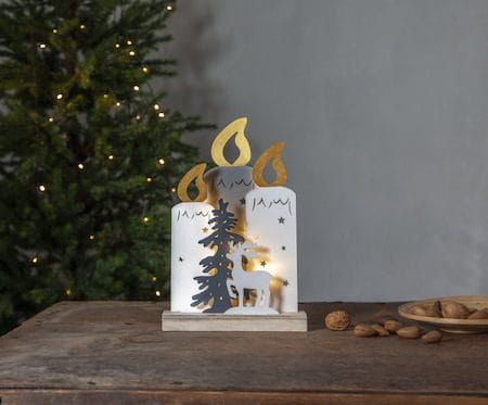 Fauna innendørs dekorasjonsbelysning 22 cm - hvit - Innredning - Julepynt & helgedekorasjon - Julepynt & juledekorasjon
