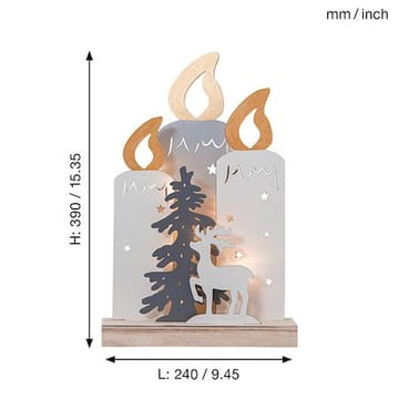 Fauna innendørs dekorasjonsbelysning 22 cm - hvit - Innredning - Julepynt & helgedekorasjon - Julepynt & juledekorasjon