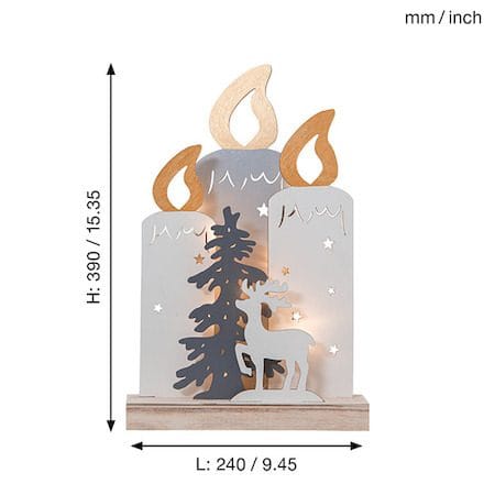 Fauna innendørs dekorasjonsbelysning 22 cm - hvit - Innredning - Julepynt & helgedekorasjon - Julepynt & juledekorasjon