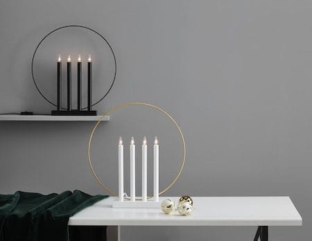 Glory lysestake 42 cm - hvit/messingfarget - Innredning - Julepynt & helgedekorasjon - Julepynt & juledekorasjon