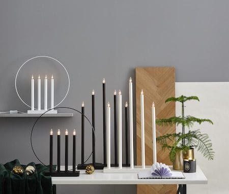 Glory lysestake 42 cm - hvit/messingfarget - Innredning - Julepynt & helgedekorasjon - Julepynt & juledekorasjon