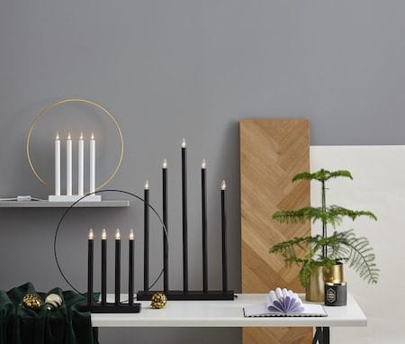 Glory lysestake 42 cm - hvit/messingfarget - Innredning - Julepynt & helgedekorasjon - Julepynt & juledekorasjon