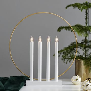 Glory lysestake 42 cm - hvit/messingfarget - Innredning - Julepynt & helgedekorasjon - Julepynt & juledekorasjon