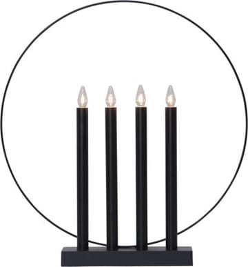 Glory lysestake 42 cm - svart med messingfarget dekor - Innredning - Julepynt & helgedekorasjon - Julepynt & juledekorasjon