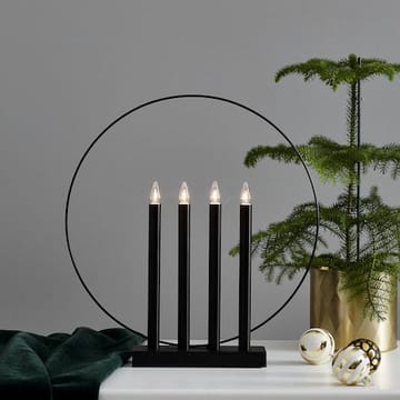 Glory lysestake 42 cm - svart med messingfarget dekor - Innredning - Julepynt & helgedekorasjon - Julepynt & juledekorasjon