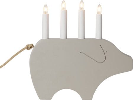 Gry lysestake 28,5 cm - beige - Innredning - Julepynt & helgedekorasjon - Julepynt & juledekorasjon