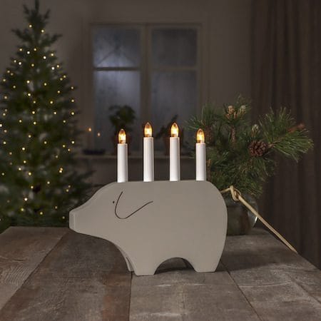 Gry lysestake 28,5 cm - beige - Innredning - Julepynt & helgedekorasjon - Julepynt & juledekorasjon