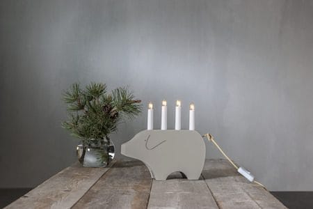 Gry lysestake 28,5 cm - beige - Innredning - Julepynt & helgedekorasjon - Julepynt & juledekorasjon