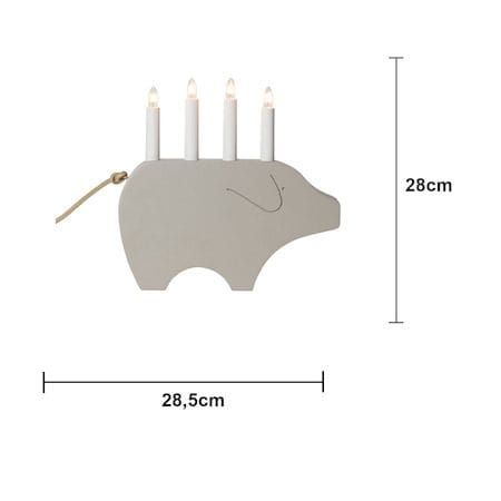 Gry lysestake 28,5 cm - beige - Innredning - Julepynt & helgedekorasjon - Julepynt & juledekorasjon