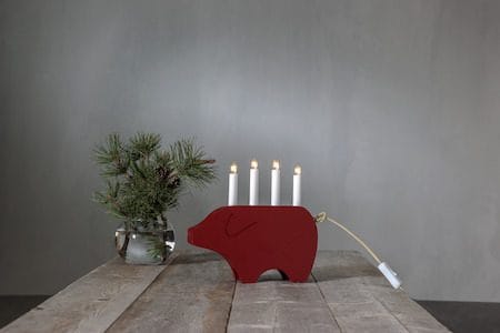Gry lysestake 28,5 cm - rød - Innredning - Julepynt & helgedekorasjon - Julepynt & juledekorasjon
