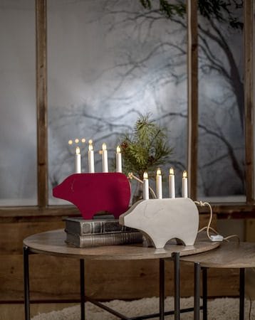 Gry lysestake 28,5 cm - rød - Innredning - Julepynt & helgedekorasjon - Julepynt & juledekorasjon