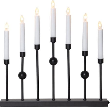 Gustavo lysestake 37 cm - svart - Innredning - Julepynt & helgedekorasjon - Julepynt & juledekorasjon