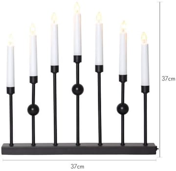 Gustavo lysestake 37 cm - svart - Innredning - Julepynt & helgedekorasjon - Julepynt & juledekorasjon
