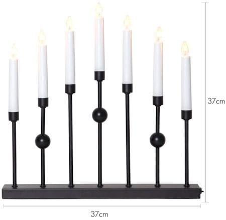 Gustavo lysestake 37 cm - svart - Innredning - Julepynt & helgedekorasjon - Julepynt & juledekorasjon