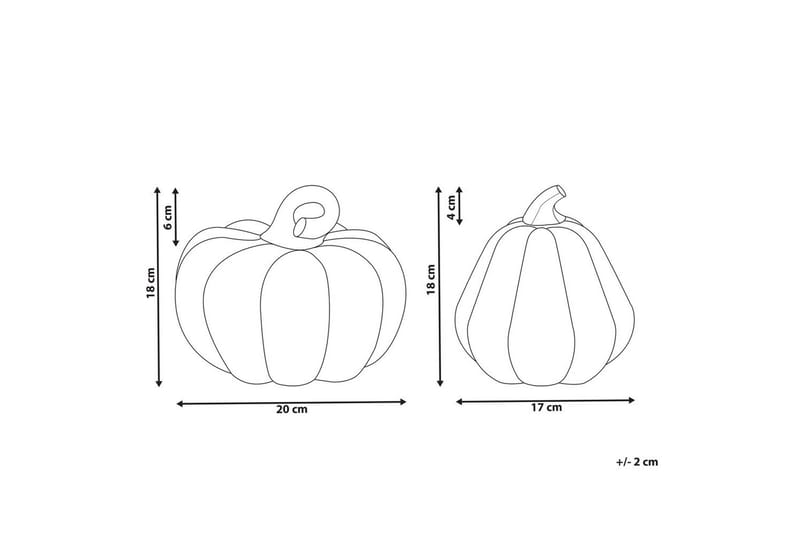 Prydnadsfigur Beliani Chalkida set om 2 Orange||GOLD - Innredning - Julepynt & helgedekorasjon - Halloweendekorasjon