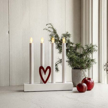 Hilma Lysestake 22 cm - hvit - Innredning - Julepynt & helgedekorasjon - Julepynt & juledekorasjon