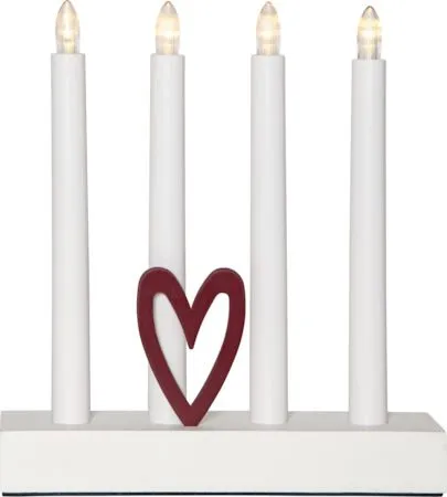 Hilma Lysestake 22 cm, hvit