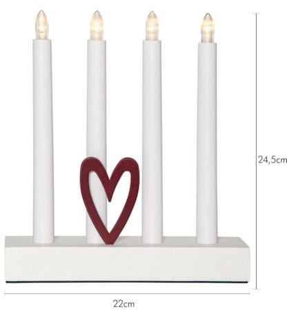 Hilma Lysestake 22 cm - hvit - Innredning - Julepynt & helgedekorasjon - Julepynt & juledekorasjon