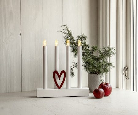Hilma Lysestake 22 cm - hvit - Innredning - Julepynt & helgedekorasjon - Julepynt & juledekorasjon